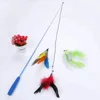 Hot Sale Promotional Pet Cat Toys Colorful Feather Cat Toys With 3 Packs Cat Teasers