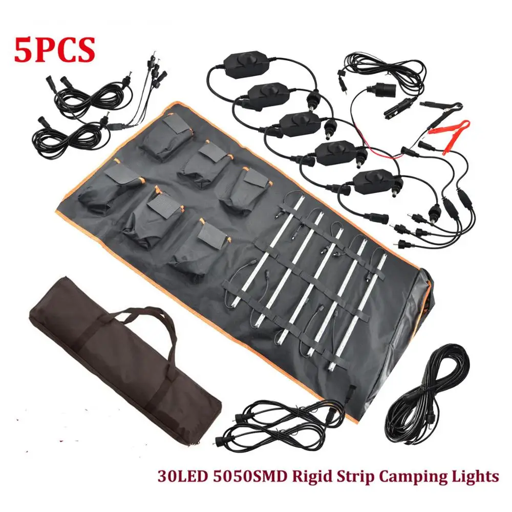 10 Rigid Bar 12V Linkable 50cm LED Camping Kit bag RV Camper Cabinet Strip Light