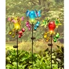 metal model stake solar light mini garden windmill