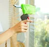 Integration of sprinkler head Window wiper with squeegee & spray bottle window cleaning spray