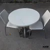 white round marble top quartz dining table top