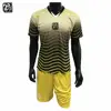 custom youth black and yellow color soccer jersey