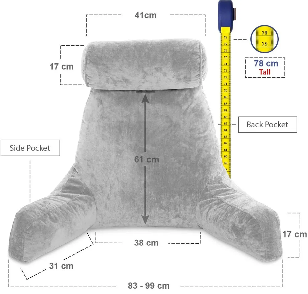 Backrest Reading Pillow Reading Pillow Pillow With Arms Removable Cover