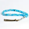 YS04-blue Muslim haji gift beautiful Islamic crystal prayer beads islamic tasbih blue colorful crystal tasbih