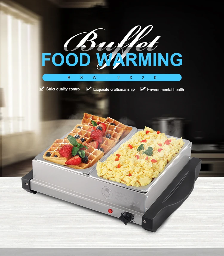 Professional 2 Warming Tray Removable Inserts Hot Plate Food Warmer Buffet  Server - Buy Hot Plate Food Warmer Buffet Server,Stainless Steel Buffet  Food Warmers,Professional Electric Food Warmer Product on 