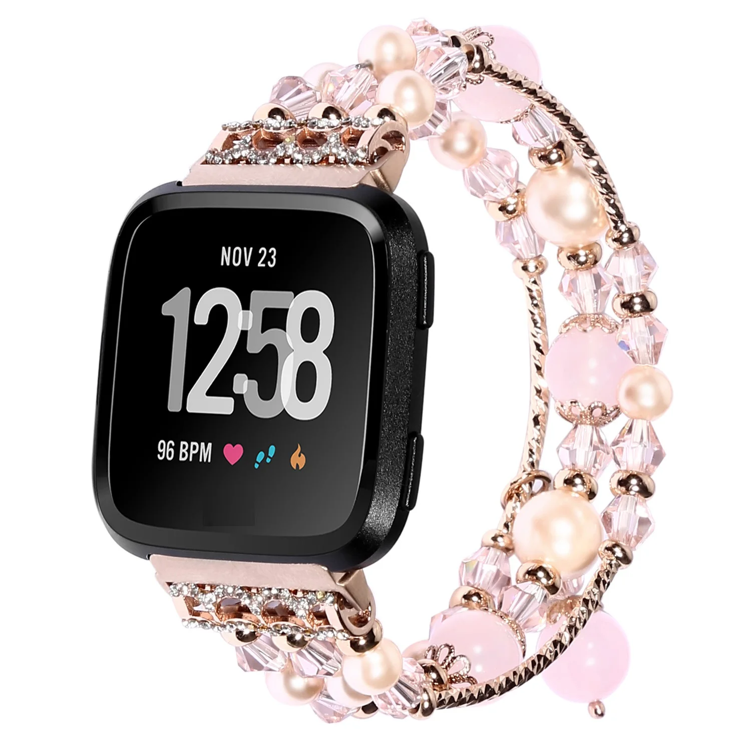 beaded fitbit versa band