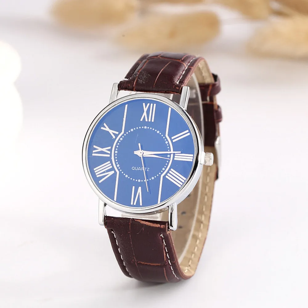 Men's Black Strap Thin Quartz Watch Sapphire Glass Women Watch