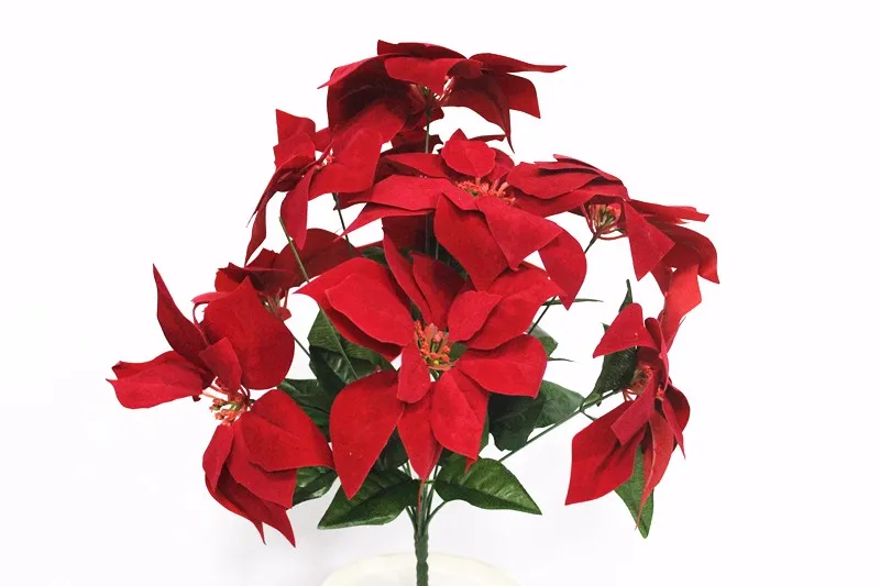 Latest Design Cheap Artificial Silk Poinsettia Flower In Pot Buy Artificial Poinsettia In Pot