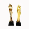 Flame design resin trophies and awards for boxing champion