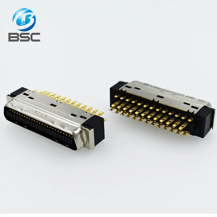 Factory direct 3M HPCN 3U'' Gold SCSI Male head Connector 50P 50Core 20P 26P 50P Solder type .jpg