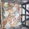 split surface finishing natural rusty irregular random shape slate tile rustic stone wall cladding