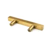 PB polished brass stainless steel Square solid T bar kitchen cabinet pull handle