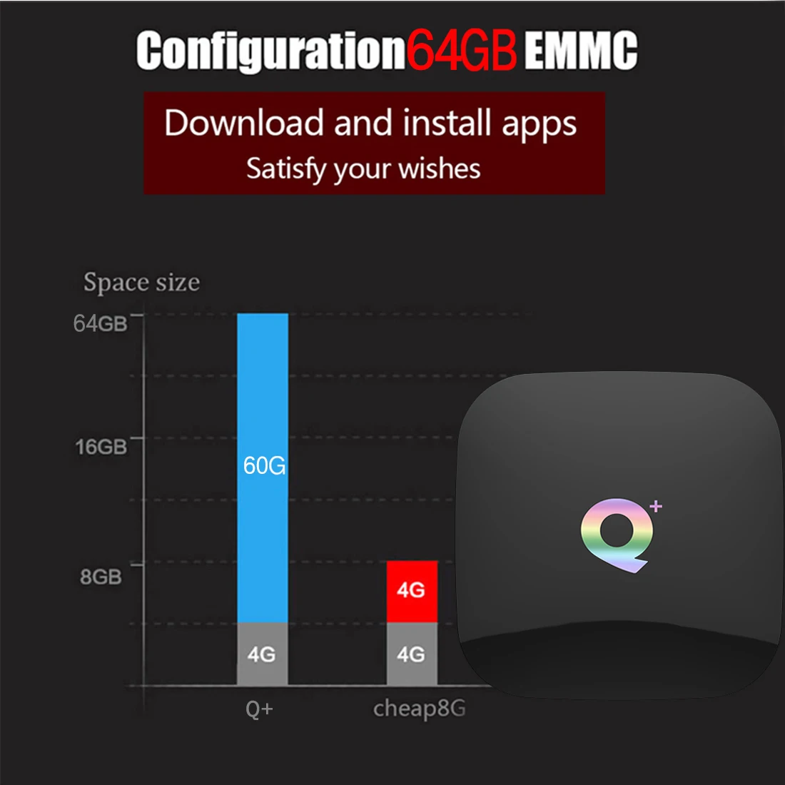 New Design Q Plus 4g 64gb Run Fast Smart Intel Tv Box Q+ Support Hdr+ Buy Beelink H6,Android