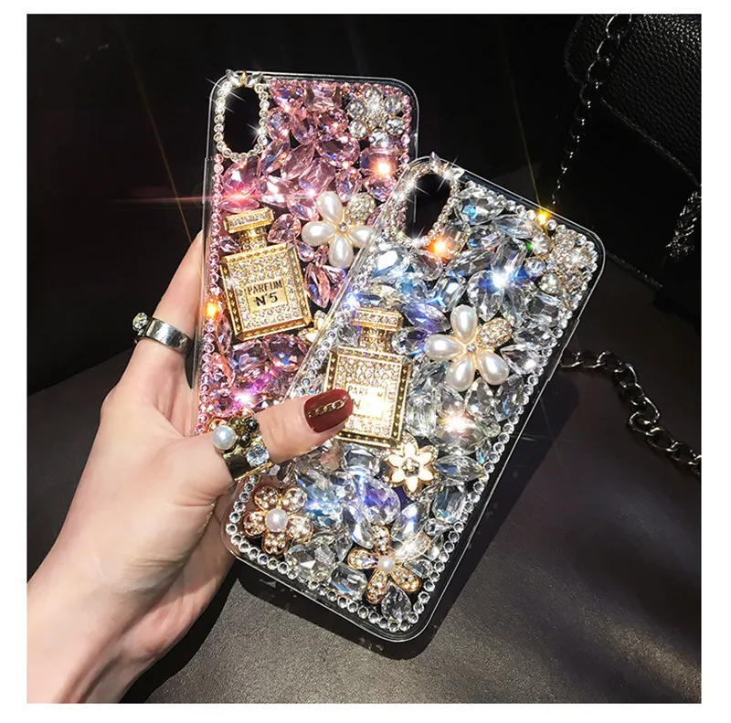 Super Luxury Girl Style Imbedding Diamond Perfume Bottle Cell Phone Case For Iphone Xr Xs Max For Iphone X Diamond Phone Case Buy Diamond Phone Case For Iphone X Case Cell Phone Case Product