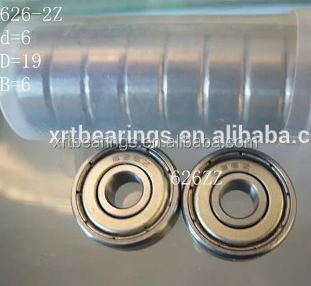 2 Bearings 626-ZZ Ball Bearing 6x19x6mm Metal Shields