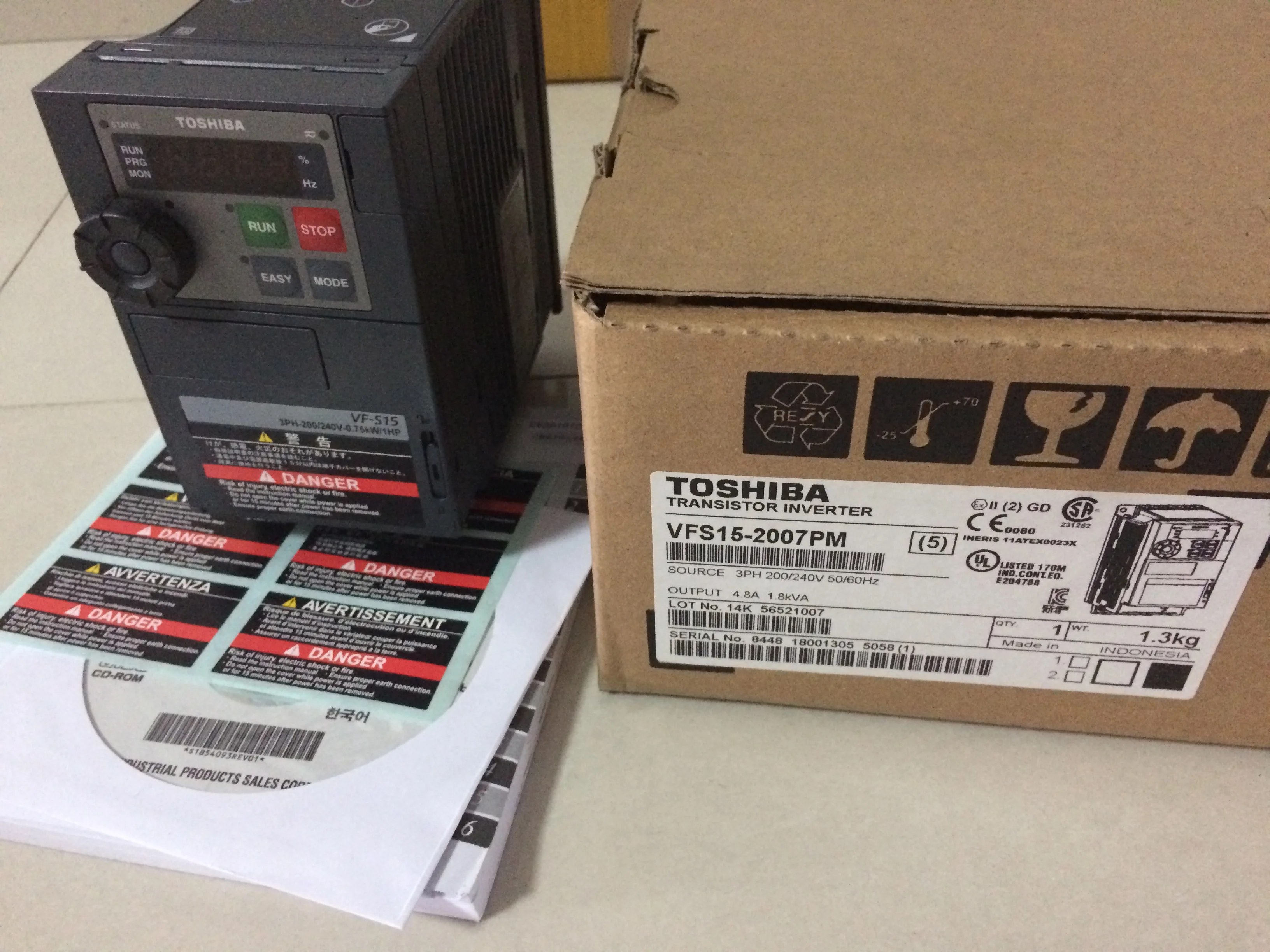 Source Toshiba Transistor Inverter 200V 240V Ac Driver vfs15