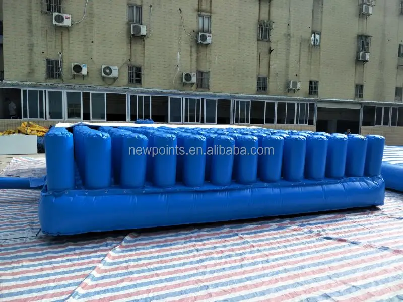 6x5x1.2m blue air bag landing inflatable stunt air bag for jumping