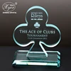 New products abstract poker chip trophy Program Awards Decorative Glass