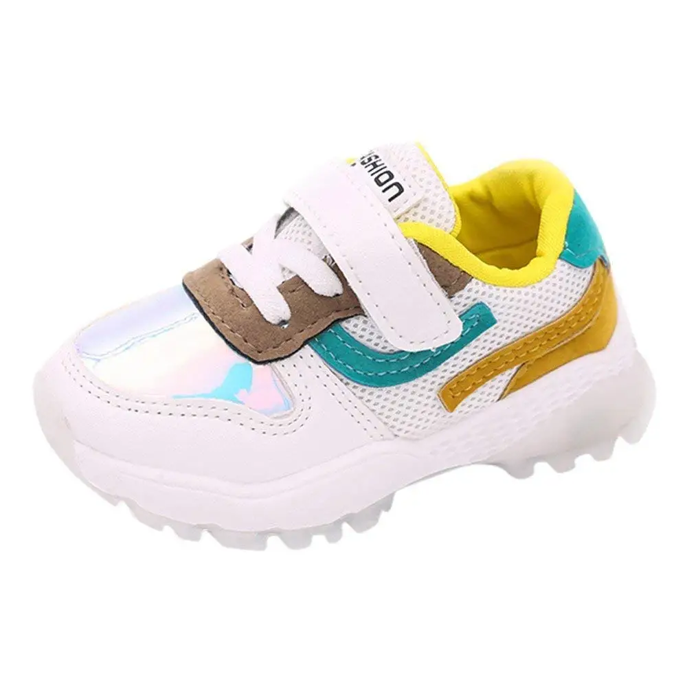 Kimloog Toddler Kids Lace-Up Running Shoes Baby Boys Girls Breathable Mesh Rubber Sneaker