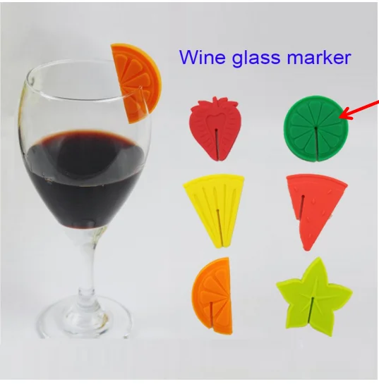 6Pcs/Set Wine Glass Rings Drink Markers Tags For Christmas Table Adornment Acce