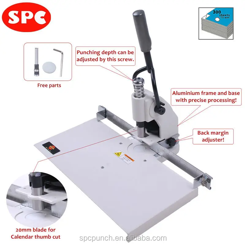 cut punching w machine Duty Punch i(plus) Thumb circle Filepecker Heavy Cut/half