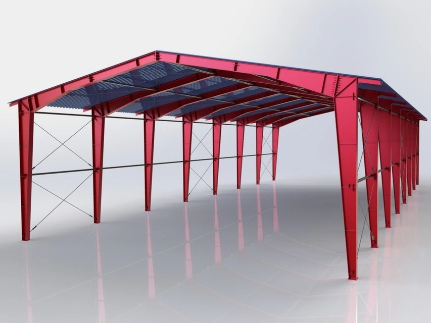 Ghana Prefabricated Steel Structure Warehouse 3d Drawings