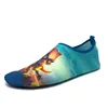 Popular 3D printing waterproof fast dry rubber yoga shoe beach swimming pool snorkeling shoes