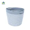 Colorful cotton thread round woven rope storage basket