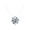 Personalized Transparent Fish-line Imitation Pearl Shell Pearl Has Simple Crystal Zircon Choker Necklace