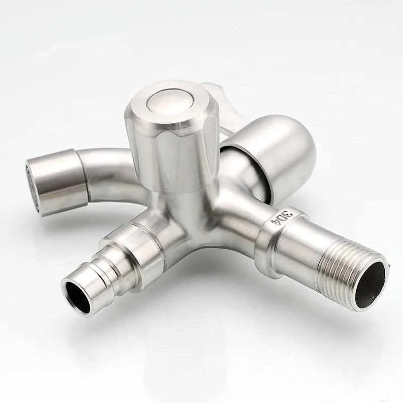 Wall Mounted Single Cold Tap Garden Faucet Washing Machine Double Cross