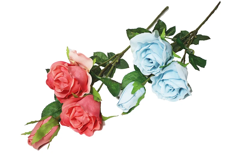 New Color Trends Living Coral Bloom Time Bridal Wedding Birthday Home Party Garden Multihead Silk Rose Spray Blue Silk Flower Buy Multihead Silk Rose Spray Coral Silk Rose Blue Silk Flowers Product On