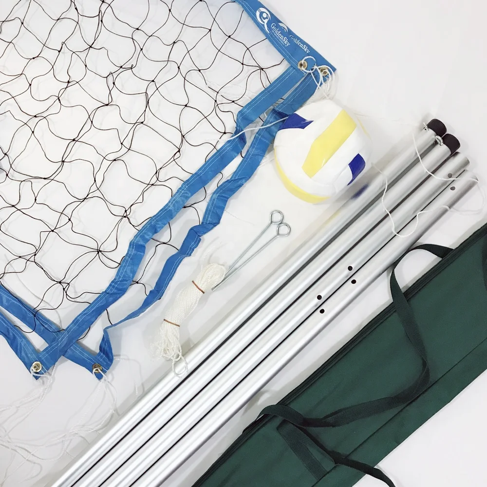 Outdoor Sport Portable Foldable Volleyball Training Net Set With Steel