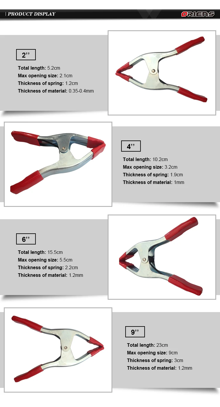 6 Inch Heavy Duty Metal Steel Spring Clamp Tent Clip A Type Clamps Loaded Clamps For Woodworking