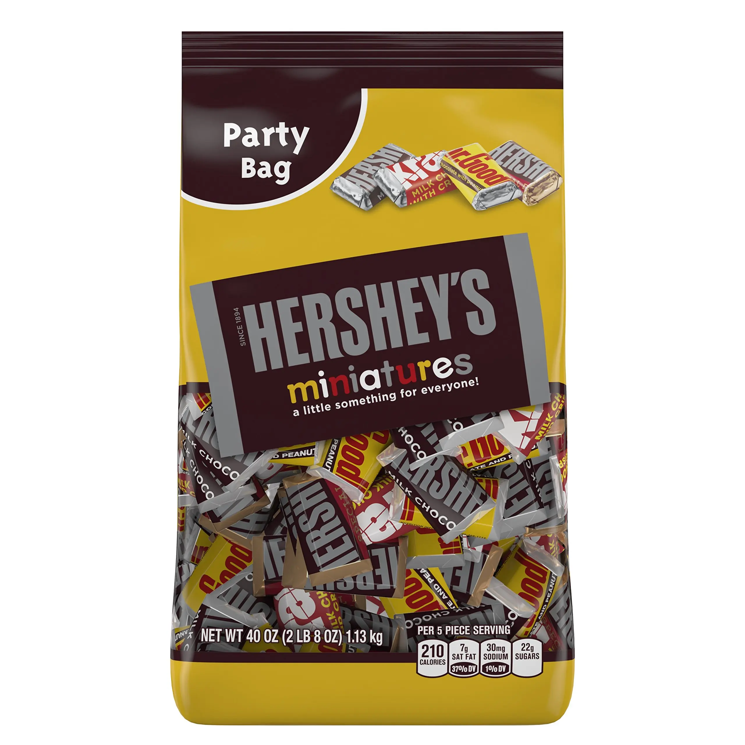 HERSHEY'S Chocolate Candy Bar Assortment, Miniatures (Hershey's, Krackel, Mr Goodbar, Special Dark), 40 Ounce Bulk Candy