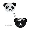new fashion panda applique reversible sequin embroidered patch sew or iron on patch