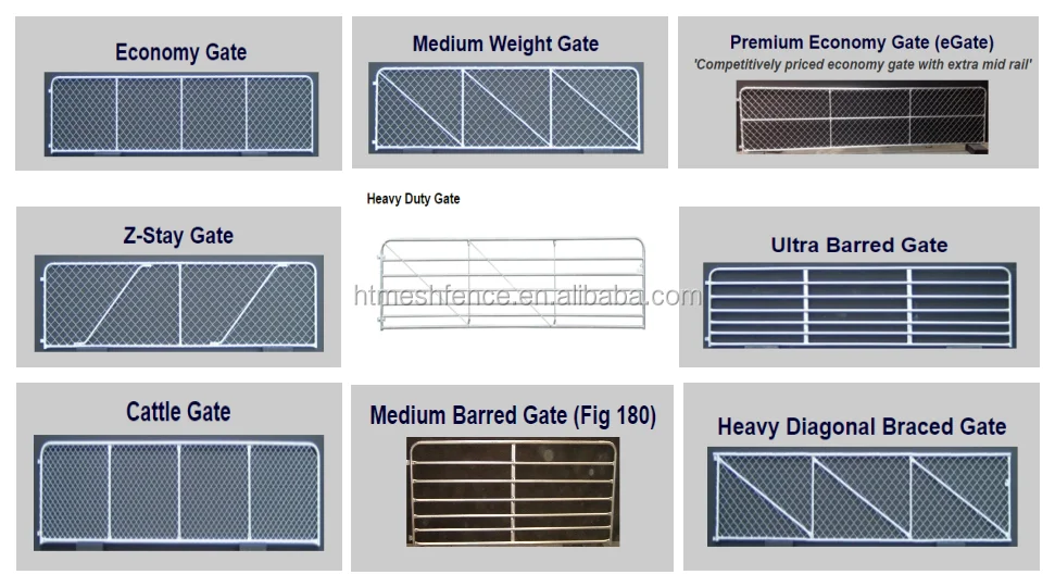 Galvanised 7 Rail Galvanised Metal Farm Field Security Gates/7 Bar ...