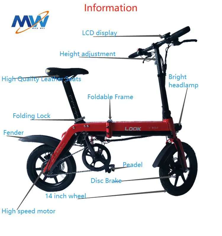 Two Wheels Electric Bike Foldable,High 