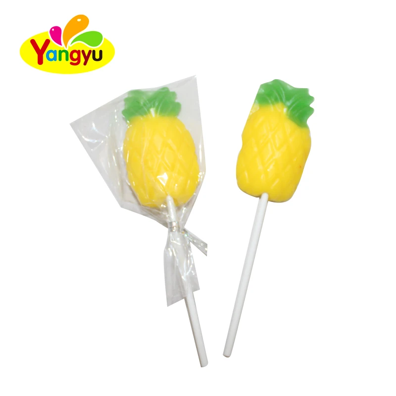 Yellow Pineapple Jelly Fruits Shaped Lollipop Buy Fruit Pineapple
