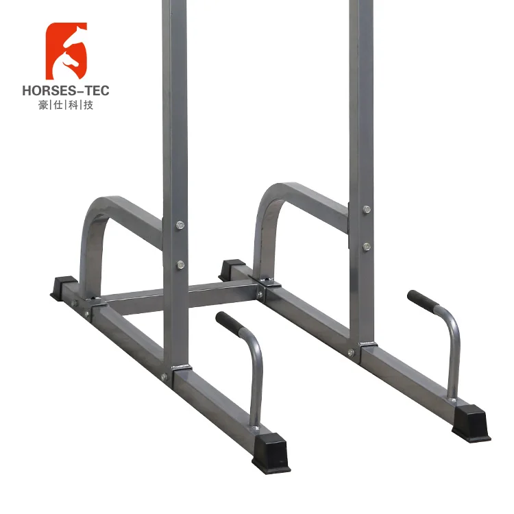 Heavy duty dip station pull up parallel bars power rack tower