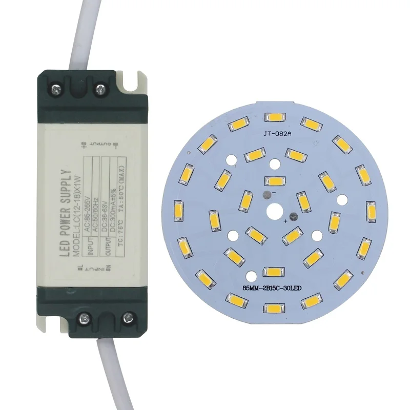 15W SMD5730 Light-emitting diode chip+plastic shell LED driver power supply for LED ceiling light