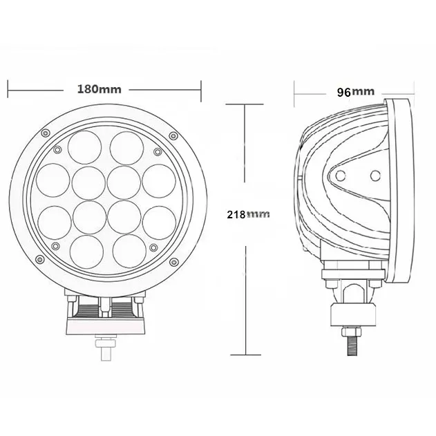 Vehicle 4x4 Spot 7 Inch 60w Led Driving Light Round Led Headlight 12v ...