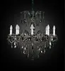 matte green crystals light black glass chandelier pendant lighting