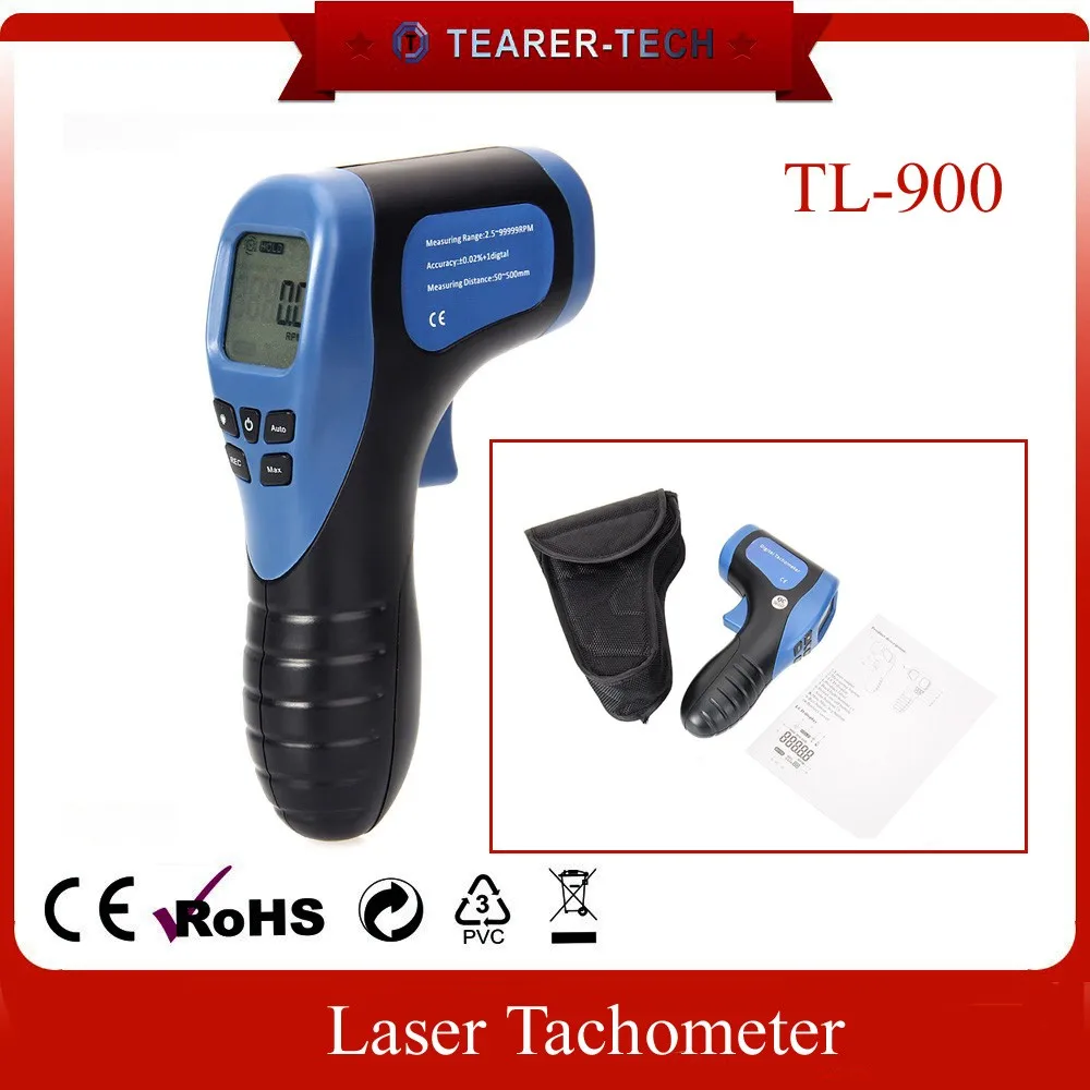 Digital Non-Contact Laser Photo Tachometer Gun Tach Tester Meter Speed Gauge New 