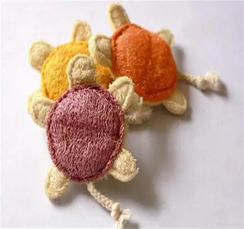 loofah dental dog toy