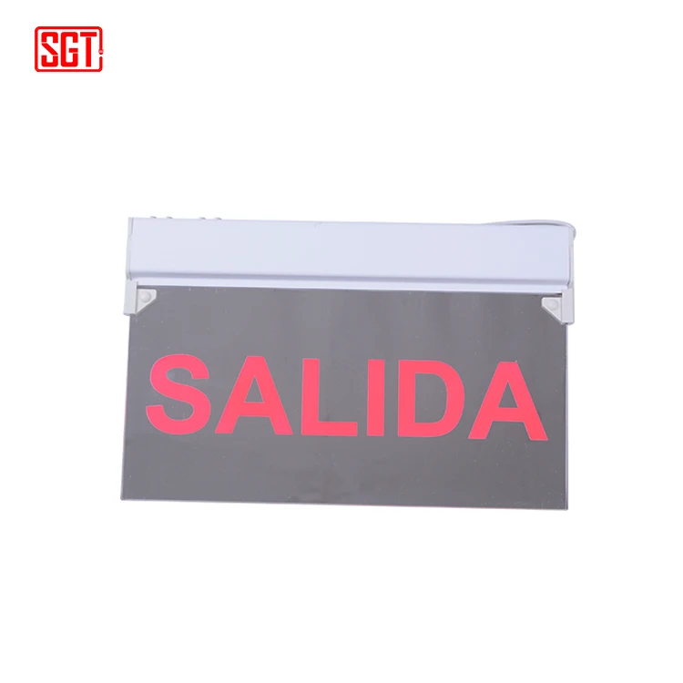 Cheap price China led exit salida emergency exit sign light for South America