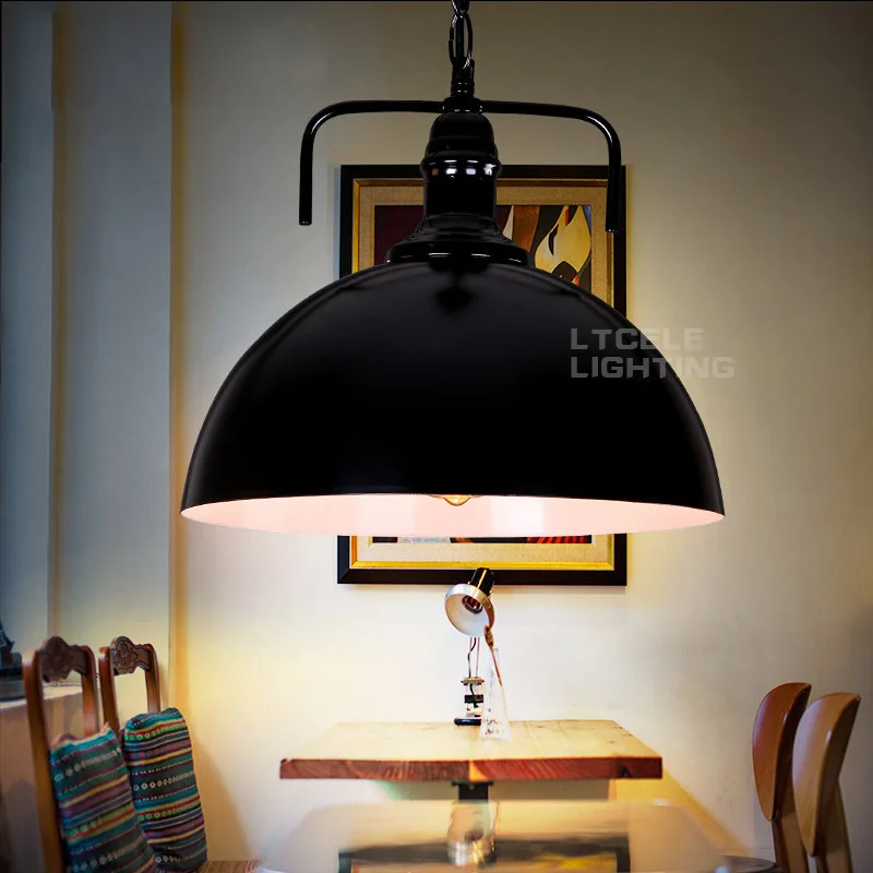 Loft vintage hanglampen ijzer katrol lamp keuken woondecoratie met ...