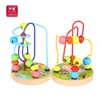 Children preschool motor skill wooden traffic farm mini kids bead maze toys for 1+