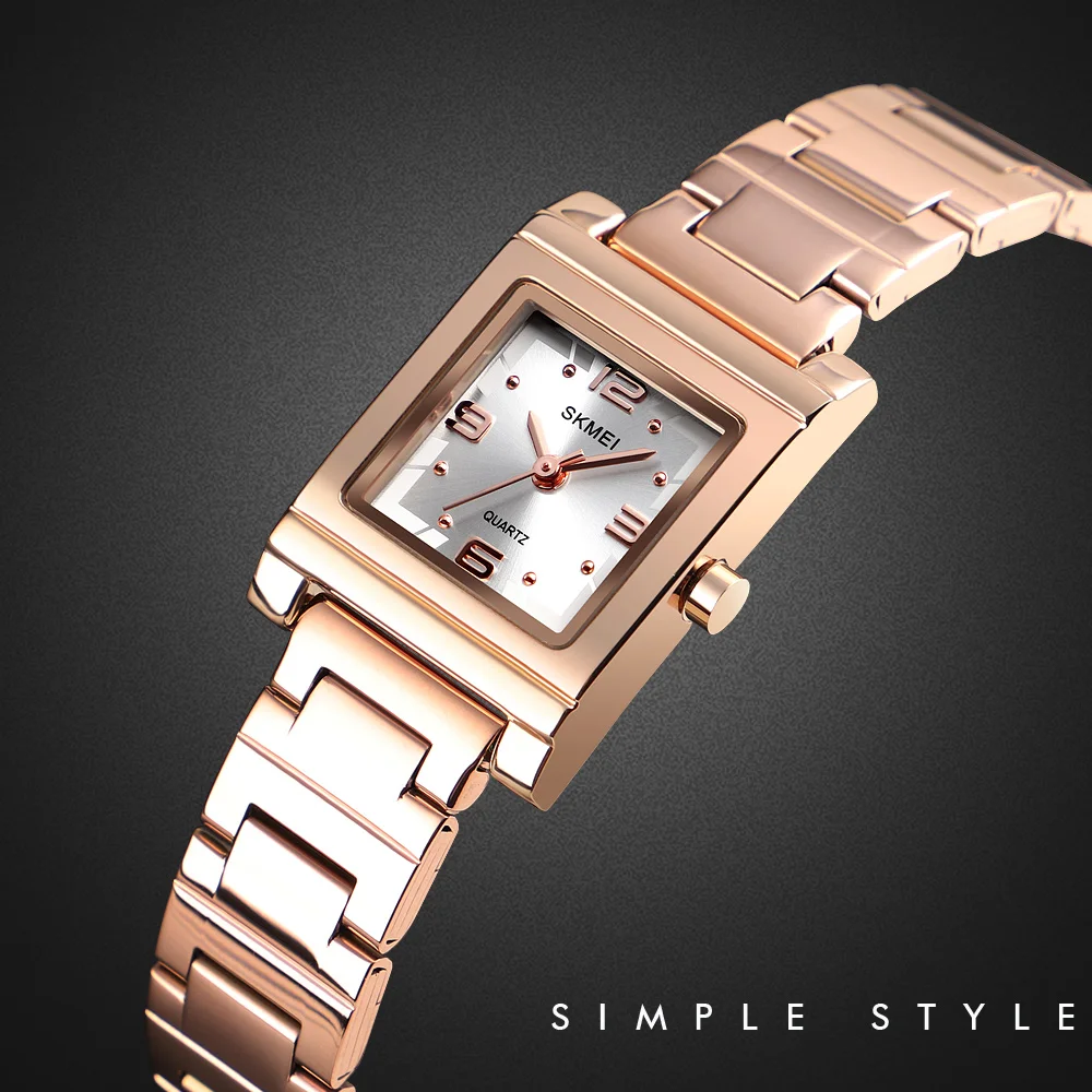 Skmei 1388 relojes hombre gold watches luxury watch stainless steel back water resistant