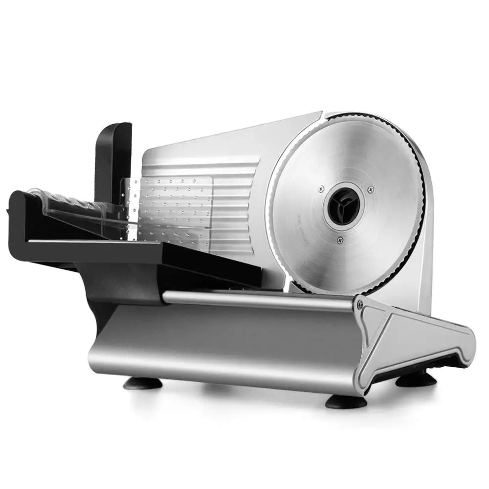 Flexzion Electric Home Meat Slicer Machine 7.5" Blade Deli Meat Cheese Salami Ham Bread Vegetable Food Motorized Cutter Premium For Home Use Kitchen Restaurant Deli