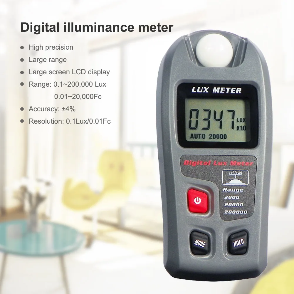 MT30 High Precision Digital Luxmeter Luminometer Photometer Light Meter Tester 